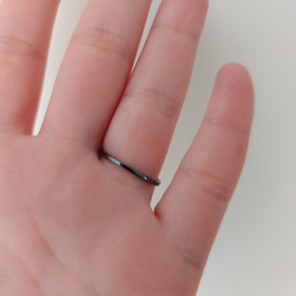 925 Sterling Silver Black Gold Plated Cat Adjustable Ring - Picture 6 of 8